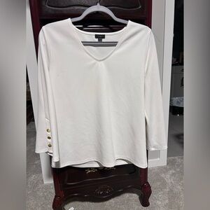 Ann Taylor Factory V-Neck Long Sleeve Top Women’s Medium